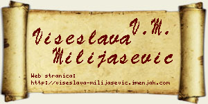 Višeslava Milijašević vizit kartica